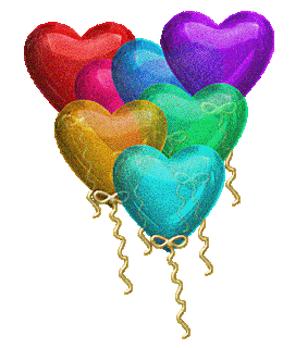 Gif animé coeur ballons